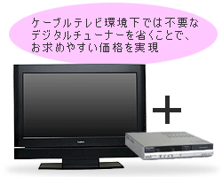 ケーブルテレビ（CATV）向けデジタルハイビジョン液晶テレビ - 特長
