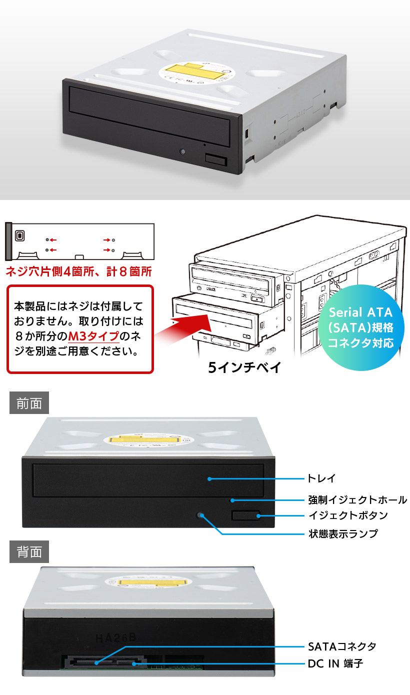 BD-RE（ブルーレイ）・DVDスーパーマルチコンボドライブ 0203 DVD