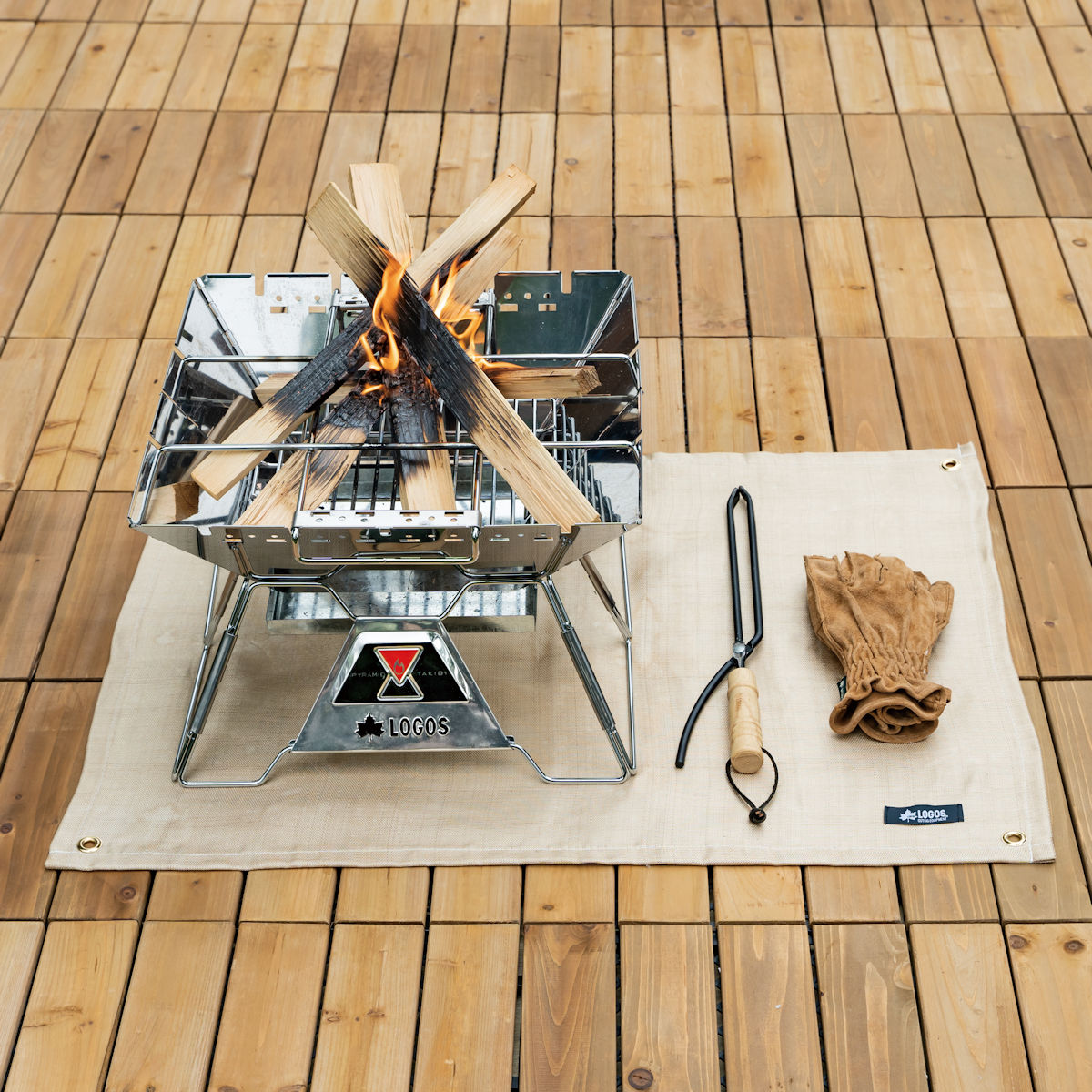 オンライン店限定】ピラミッドTAKIBI＋囲炉裏テーブルセット|ギア