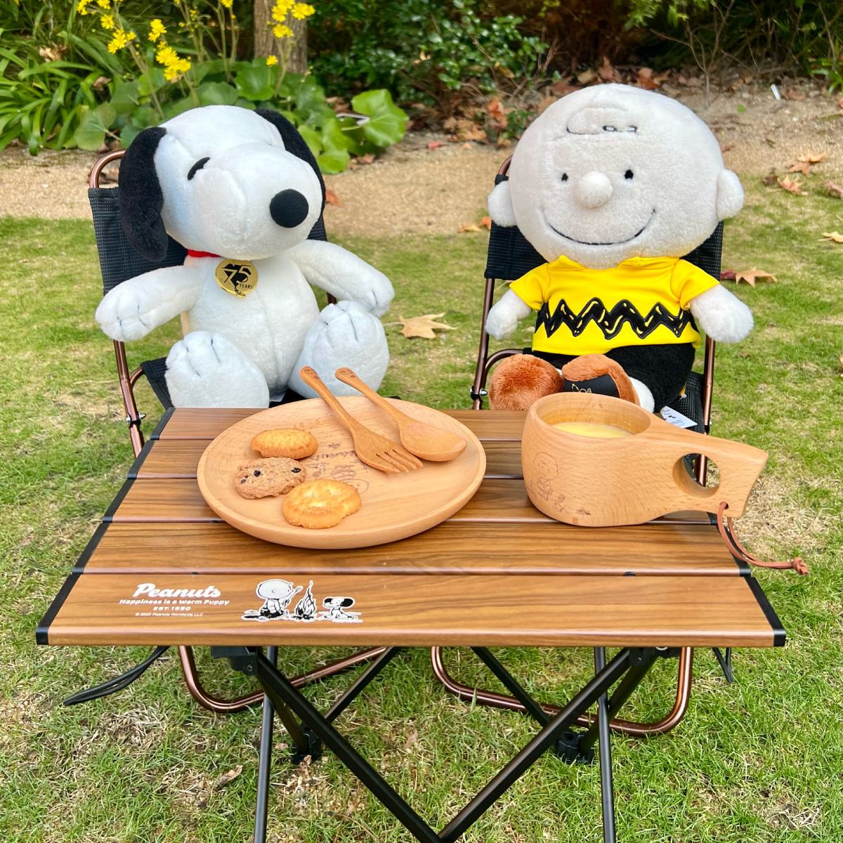SNOOPY（PEANUTS 75years）アルミトップロールテーブル|ギア|家具