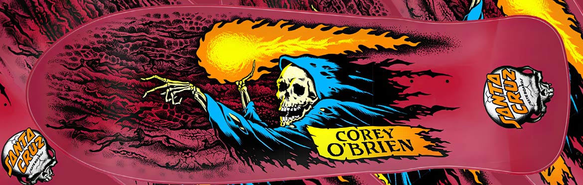 Santa Cruz Skateboards Corey O'Brien Reaper Reissue Pink Deck