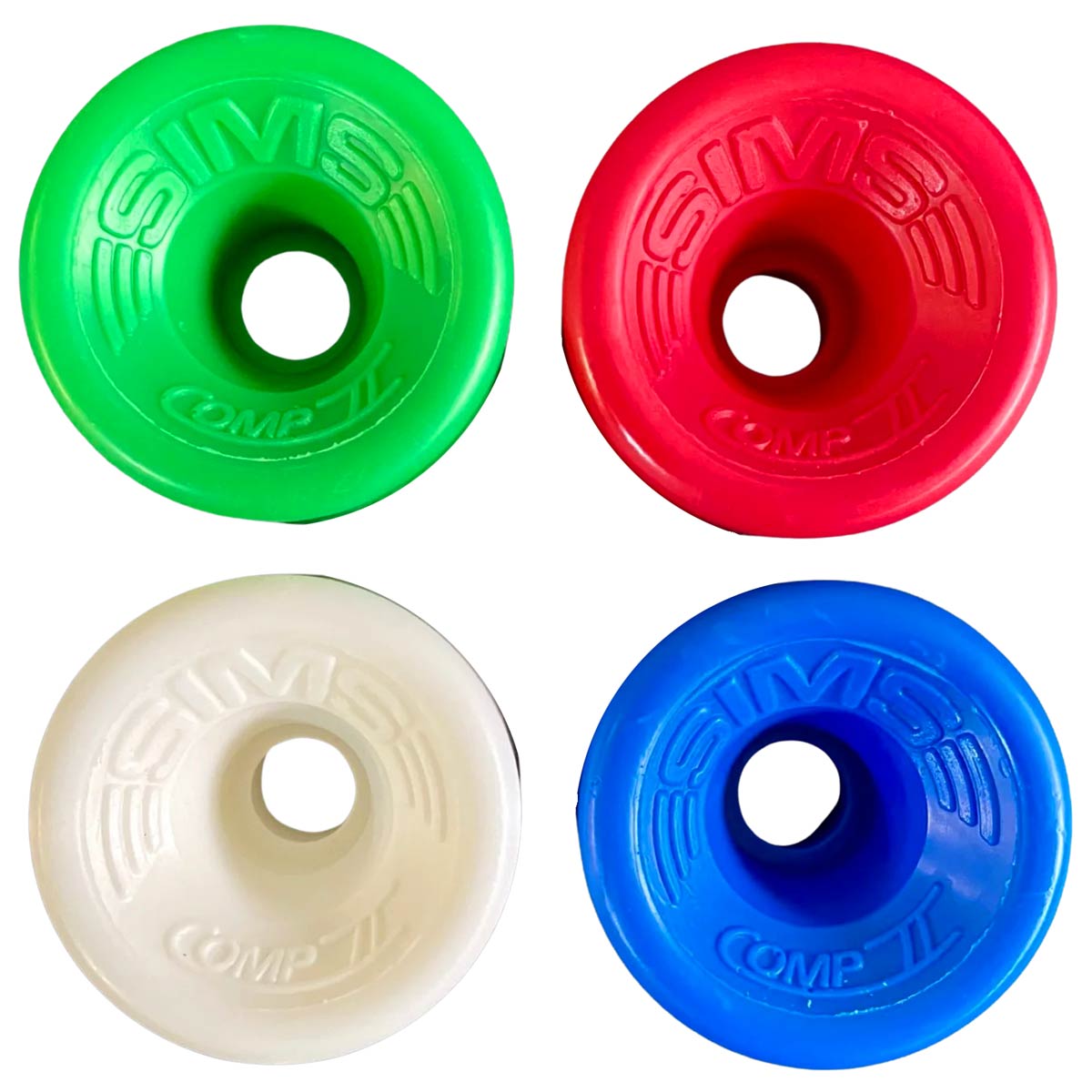 SIMS COMP 2 CONICAL WHEELS 64MM DURO 95A WHITE