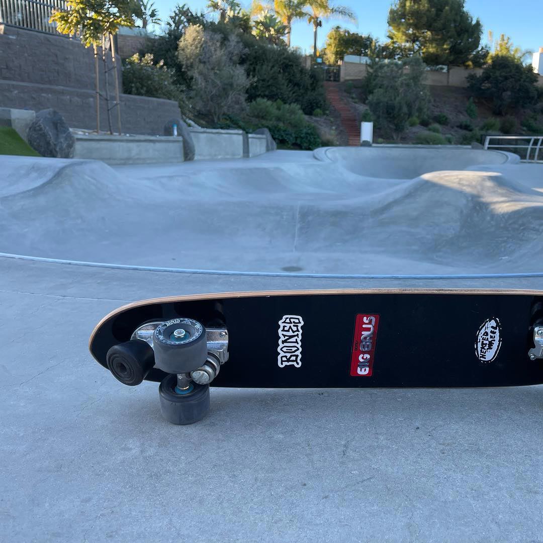 The Heated Wheel Polarizer Formica Skateboard Deck in Black