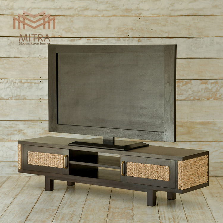 モダンデザインがおしゃれなW160cmの2パネルテレビボード /アジアン