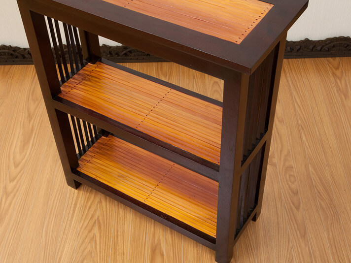 バンブーマルチラック。ちょっとしたスペースもお洒落にディスプレイ