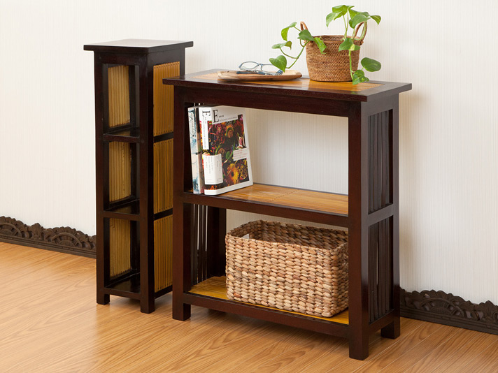 バンブーマルチラック。ちょっとしたスペースもお洒落にディスプレイ