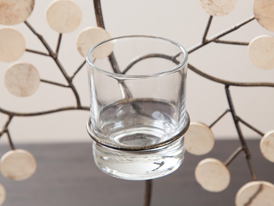 おしゃれなツリー型インテリアオブジェ キャンドルホルダー付き 【chld