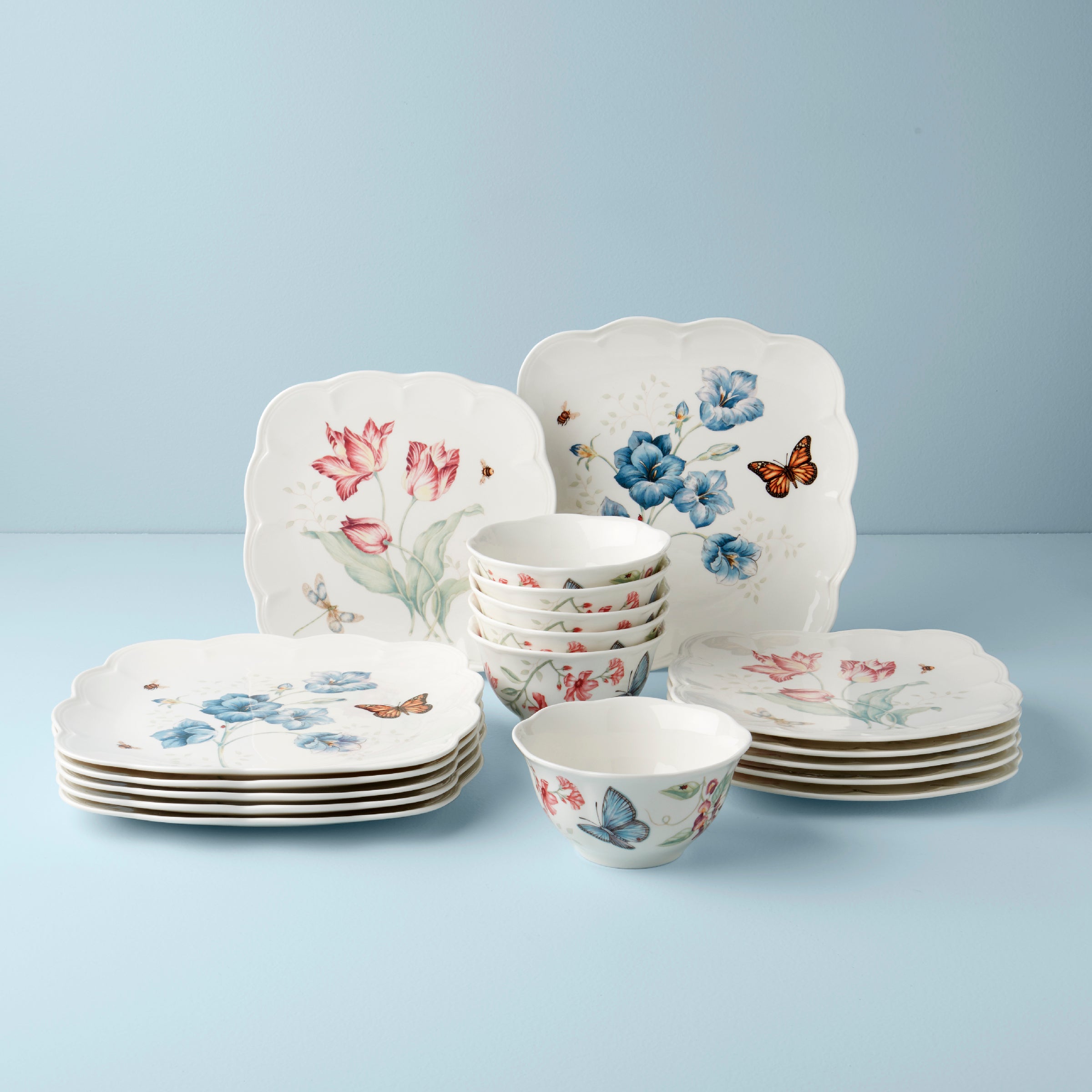 Butterfly Meadow Square 18-Piece Dinnerware Set – Lenox Corporation