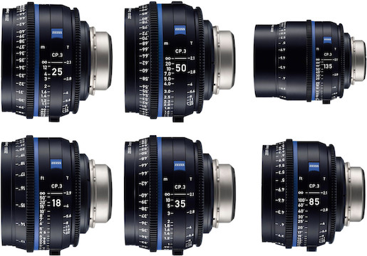 Lensrentals.com - Rent a Zeiss Compact Prime CP.3 Cine 6-Lens Set