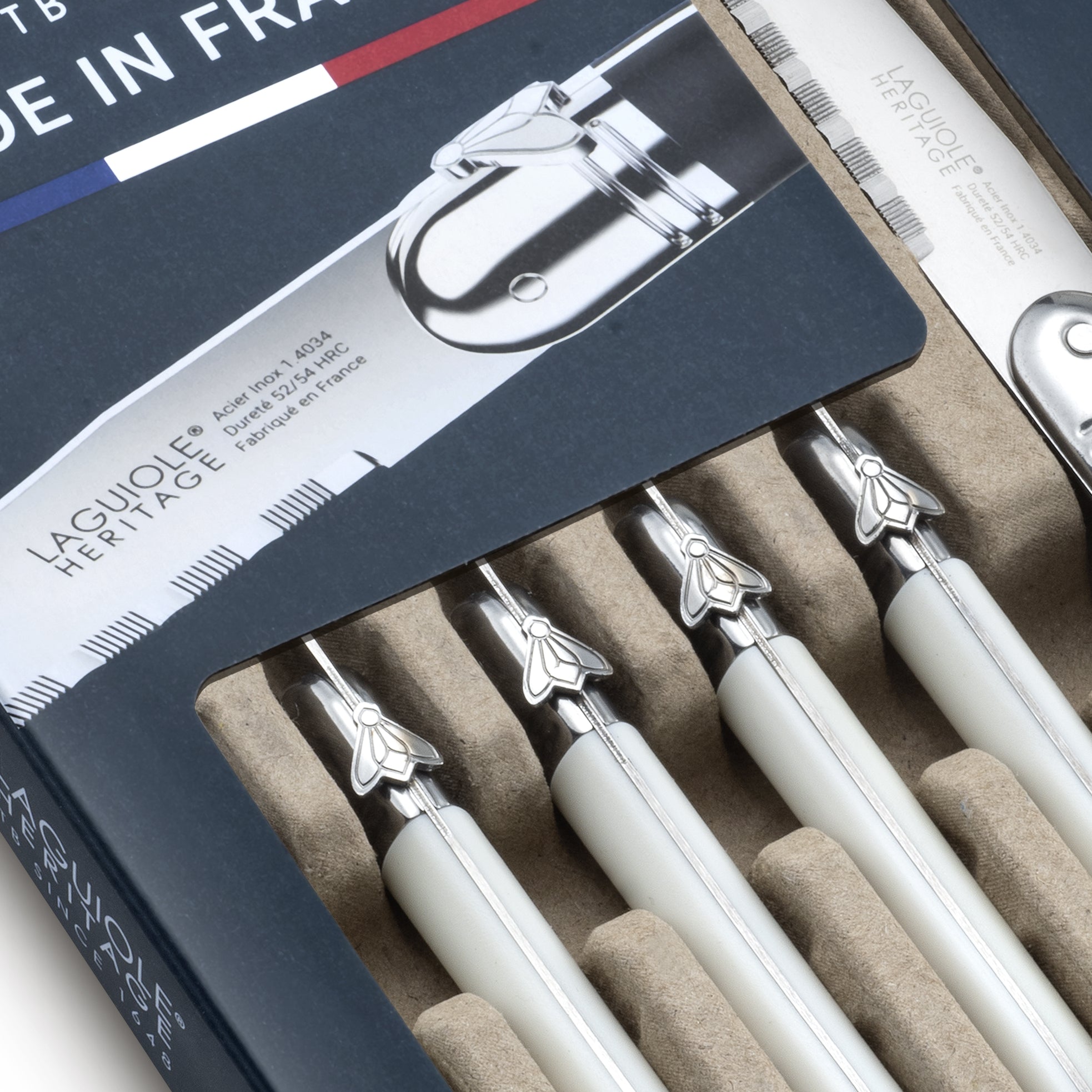 Laguiole Heritage® Steak Knives - Access Series - White Handle