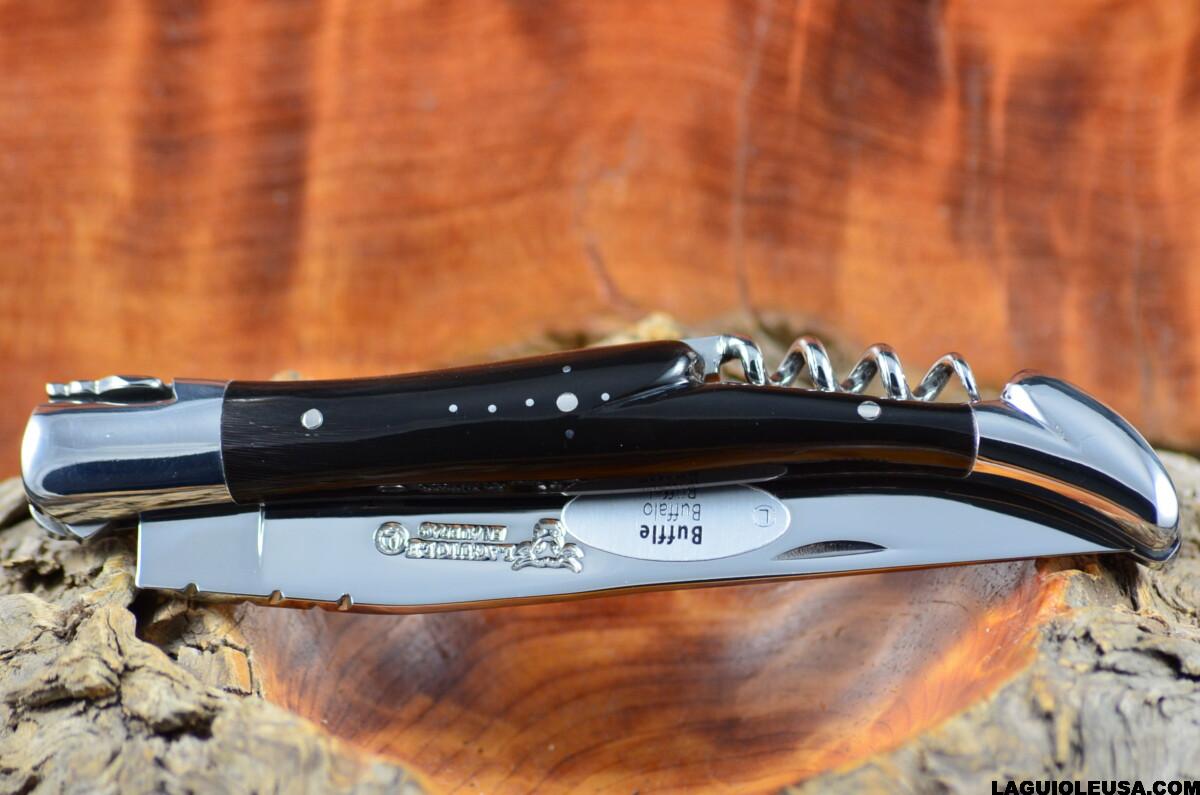Water Buffalo Horn Handle, Corkscrew, Single-plate, Laguiole en