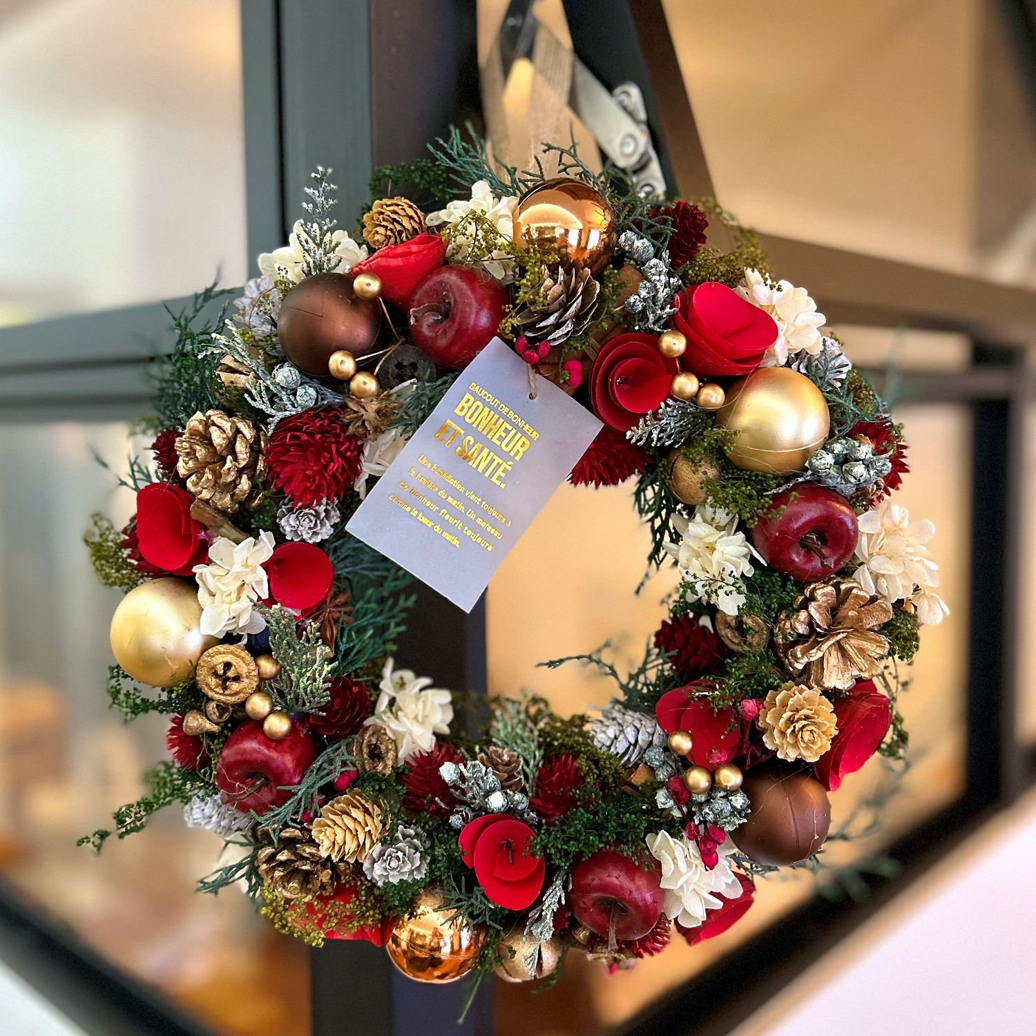 クリスマスリース 2023 ドア飾り 玄関 大きめ Lサイズ お洒落 北欧