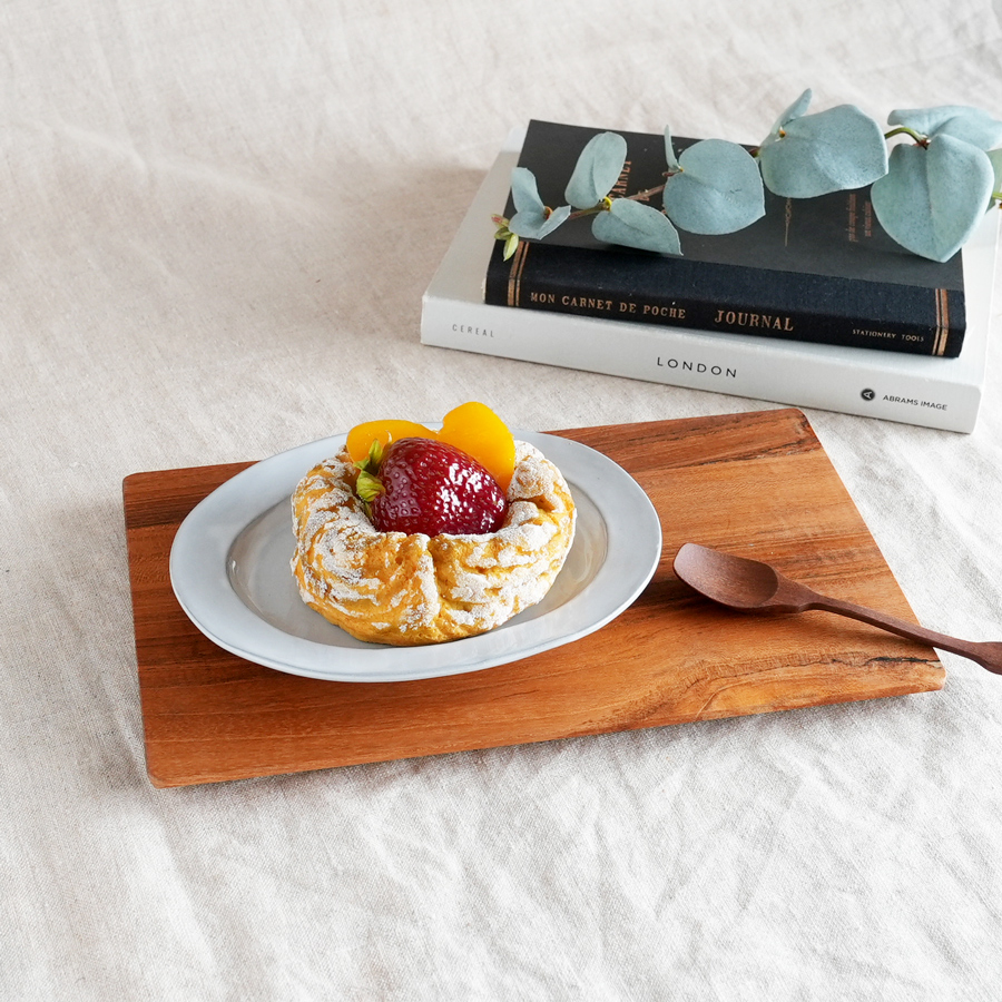 TEAK WOOD】Plate プレート レクタングル M 25cm カップホルダー無し