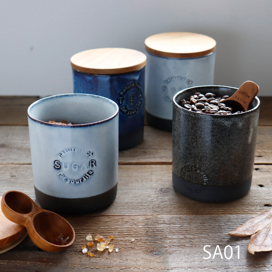 GIFT COLLECTION】L キャニスター セット スプーン チーク トレー