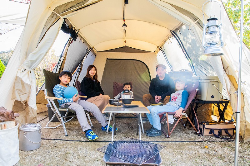 ogawa のアポロンでファミリーキャンプ！ 楽しみはキャンプ羽釜で炊く