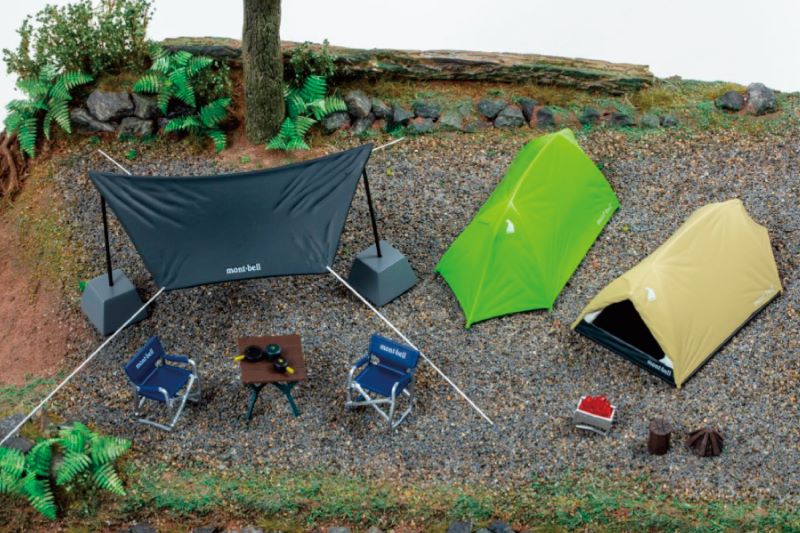 モンベルファン必見！ムーンライトテントなどの超精巧なミニフィギュア