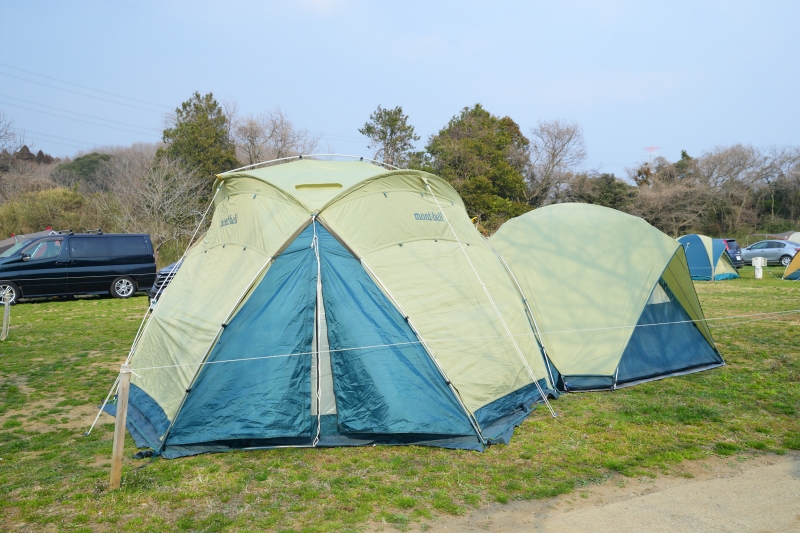 モンベル】アストロドームとムーンライトテントをドッキング