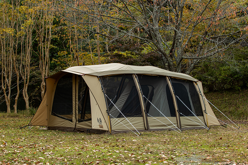 数量限定】人気トンネル型2ルームテント「アポロン」にT/Cバージョンが