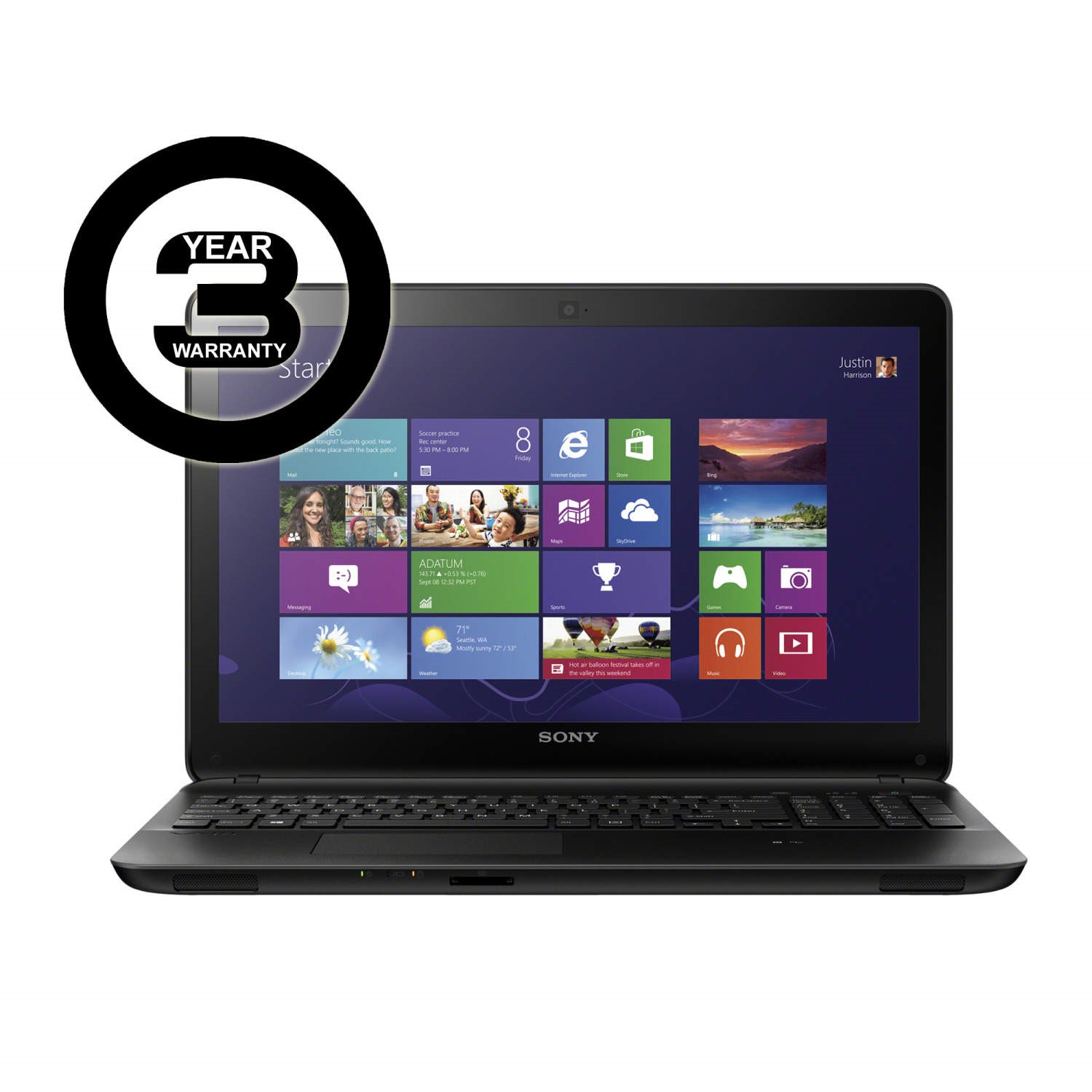 Sony Vaio Fit E 15 Core i5 4GB 750GB Windows 8 Laptop in Black