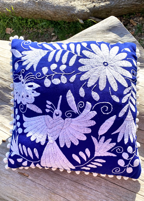 オトミ族の手刺繍ベットカバー・テーブルクロスメキシコの刺繍・販売