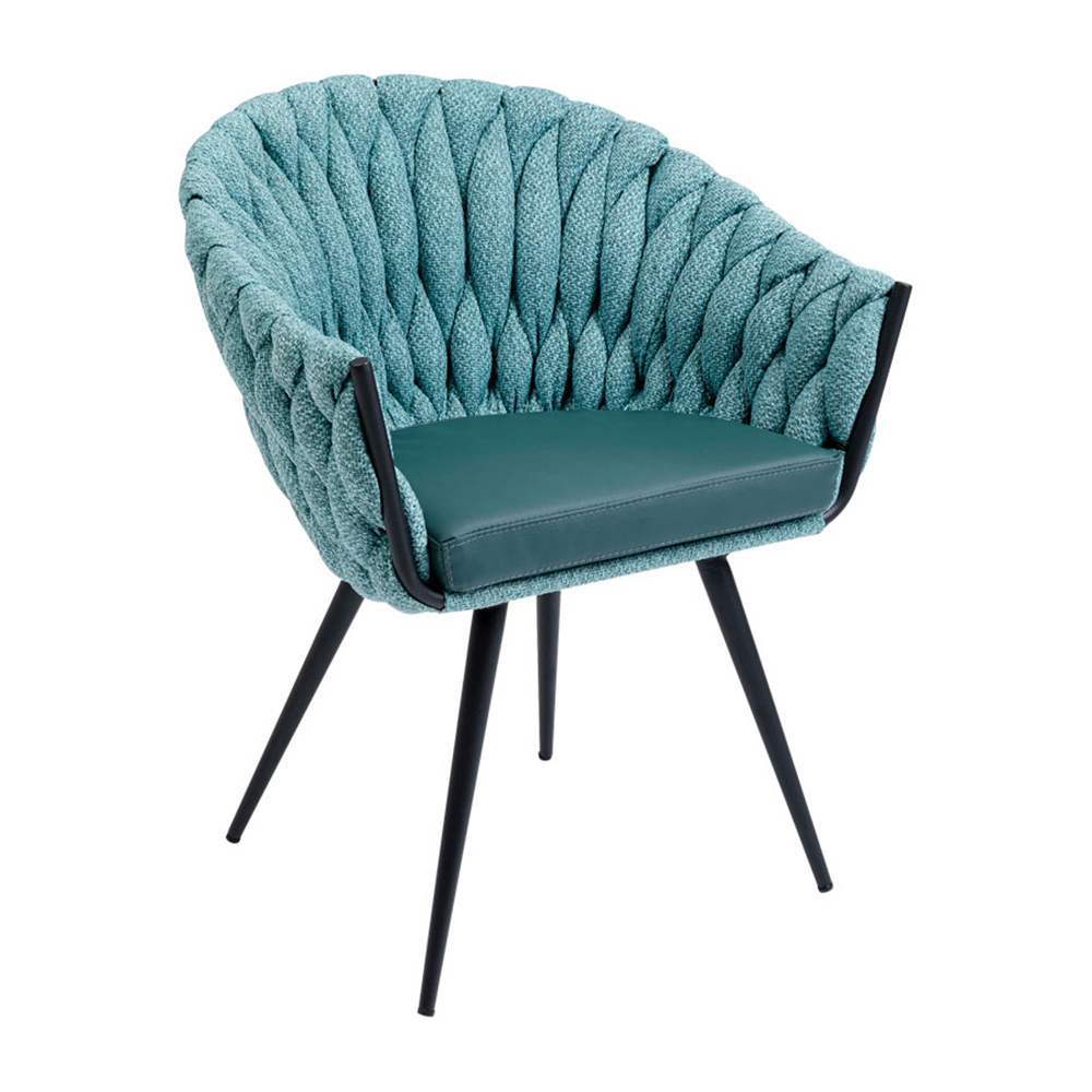 ノット ブルーグリーン アームチェア - ダイニングチェアの通販