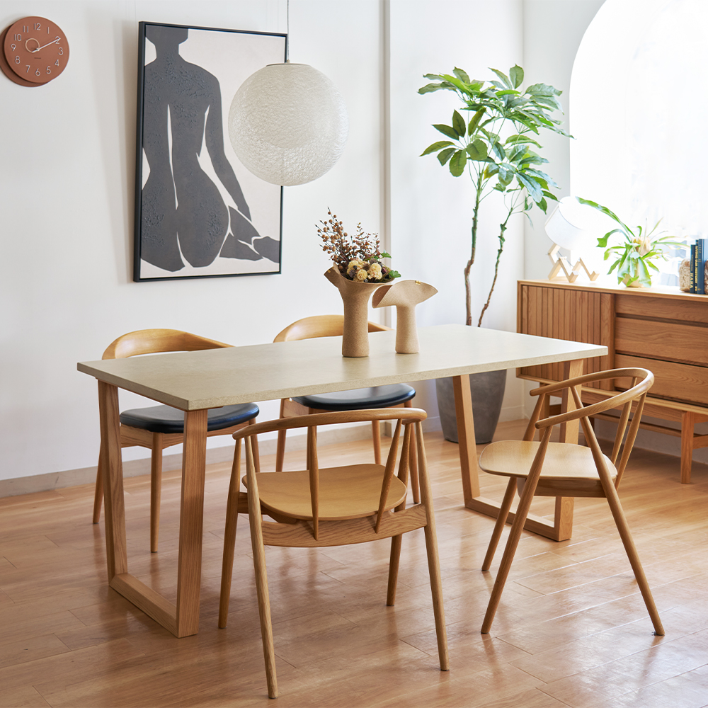 アクルテック ダイニングテーブル（横幅160 x 奥行85 cm