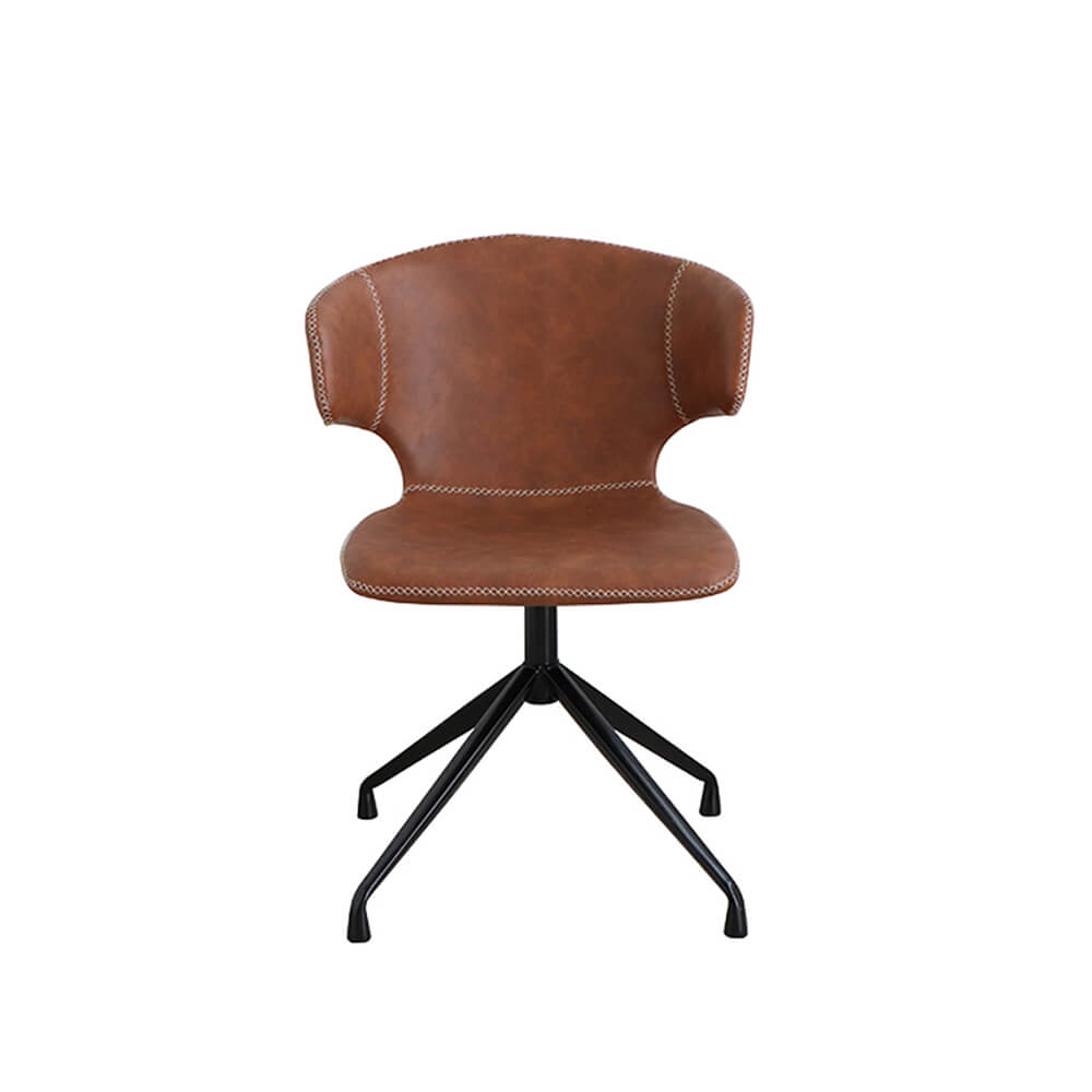 ARM（アーマー）ラウンド（回転）チェア（キャメル） - ダイニング