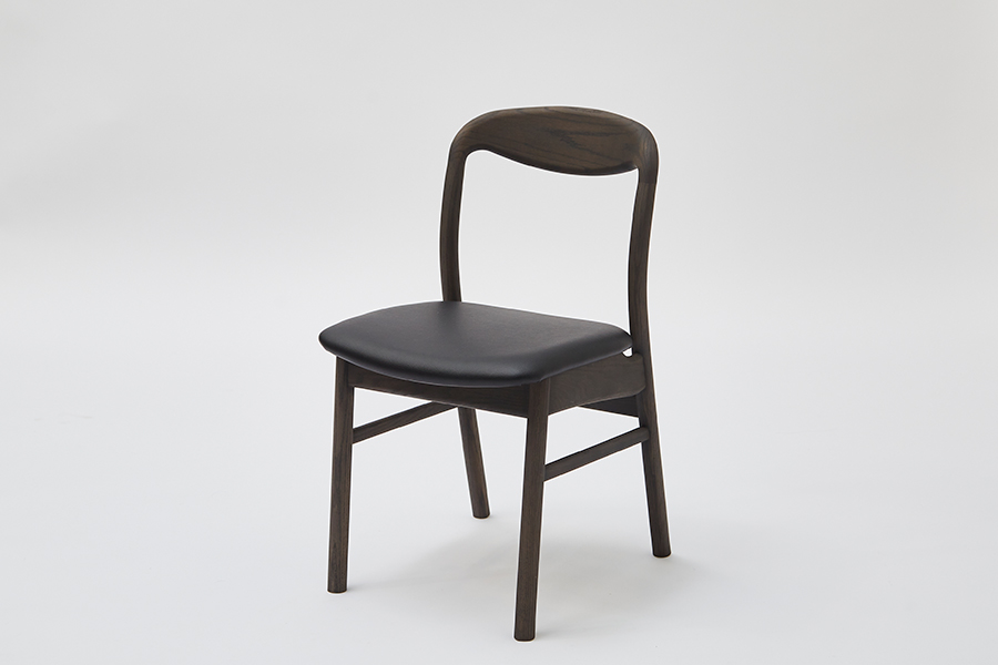 yama（ヤマ）サイドチェア OAK インクブラック（PVC） - ダイニング