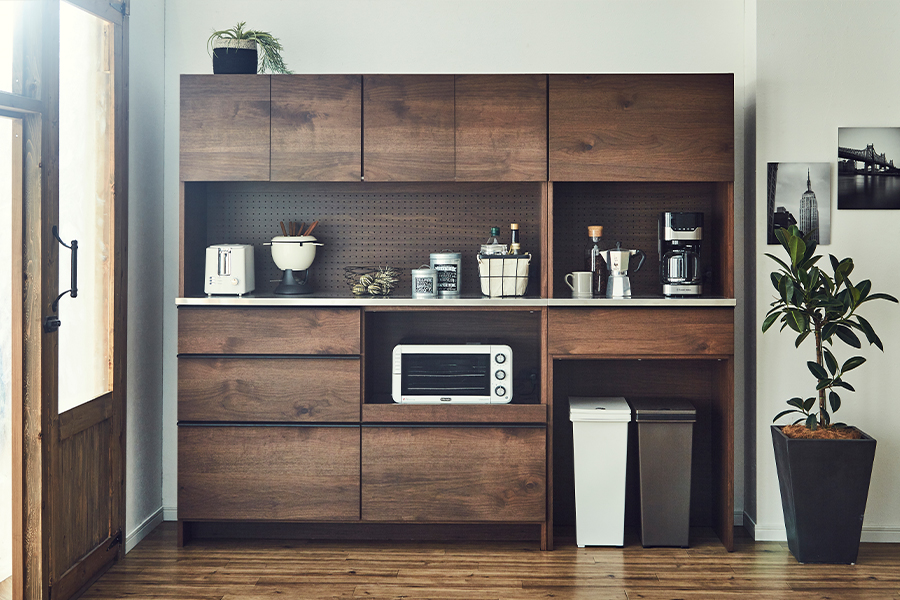 廃番】素材感を活かした本格派ダイニングボード - 食器棚・キッチン