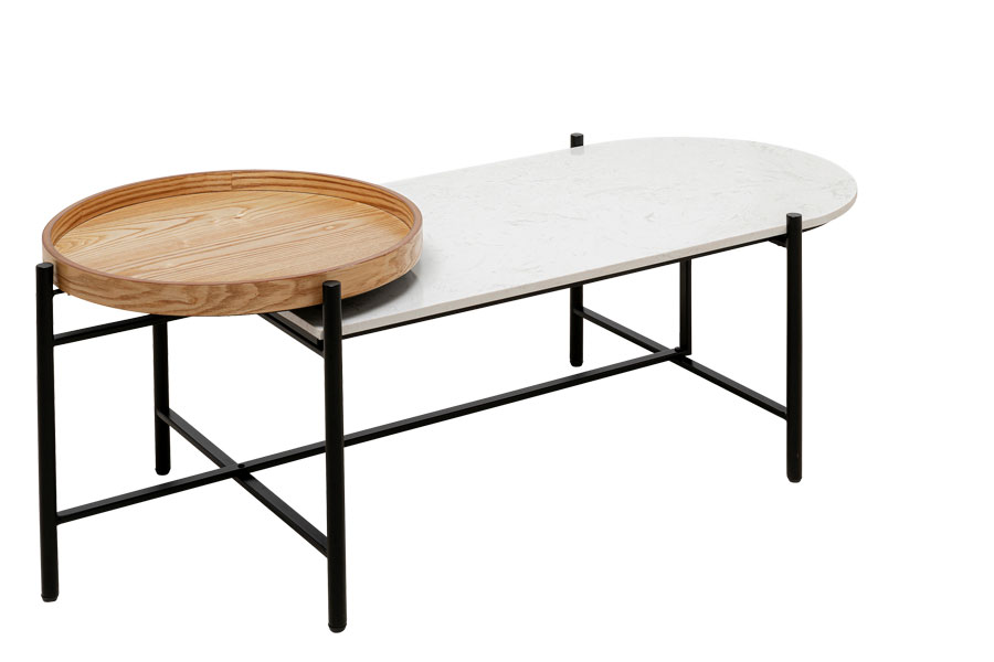 レイヤード 128x55cm ローテーブル/ コーヒーテーブル - ローテーブル