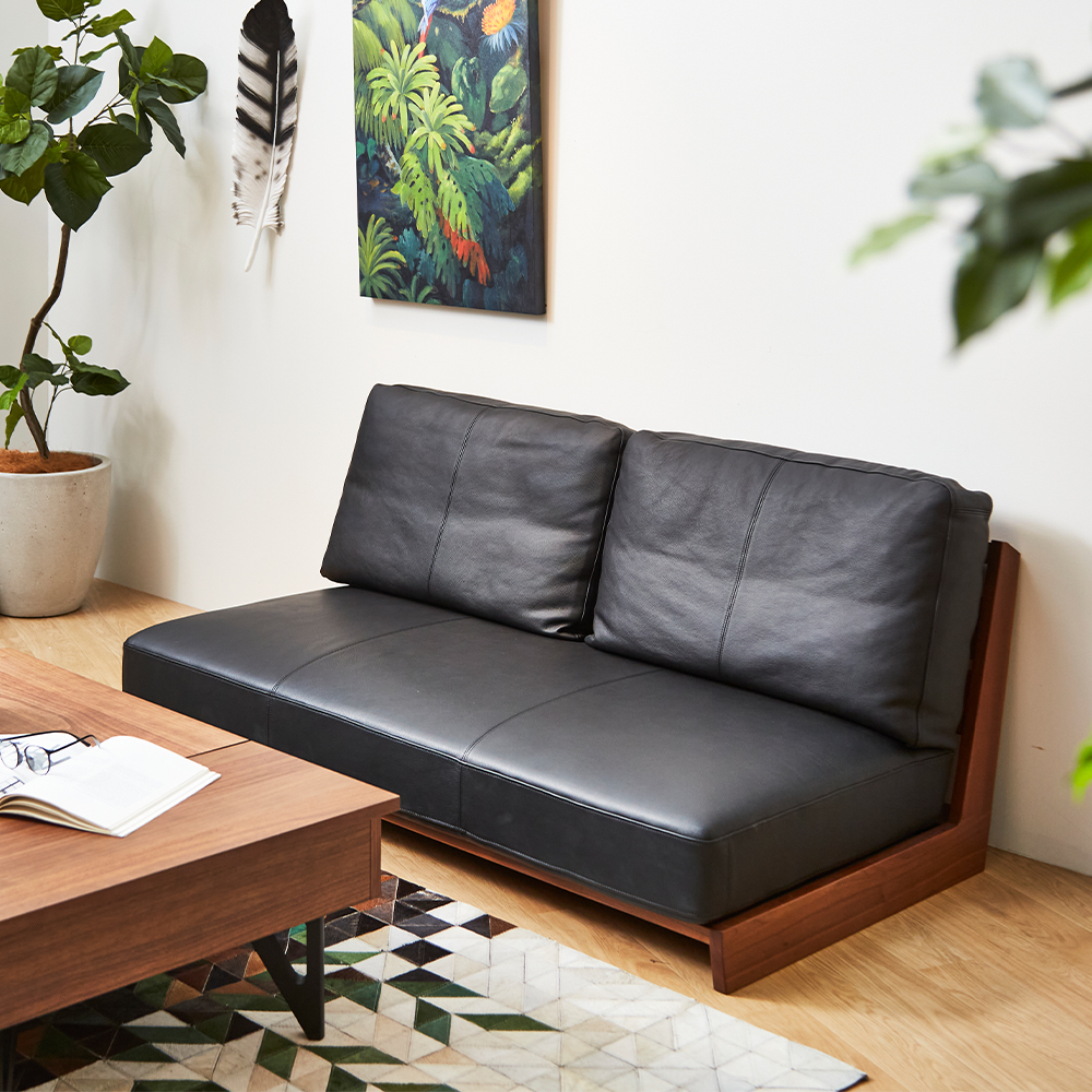 WEBB（ウェッブ）2Pソファ レザー - ローソファ・フロアソファの通販