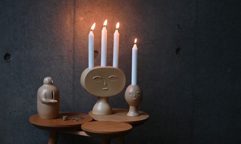 在庫限り】ルチア キャンドルホルダー - オブジェ・置物の通販