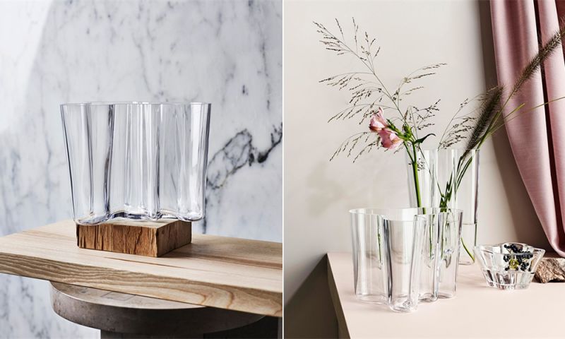 アルヴァ アアルト フラワーベース160mm / クリア - 花瓶・フラワー