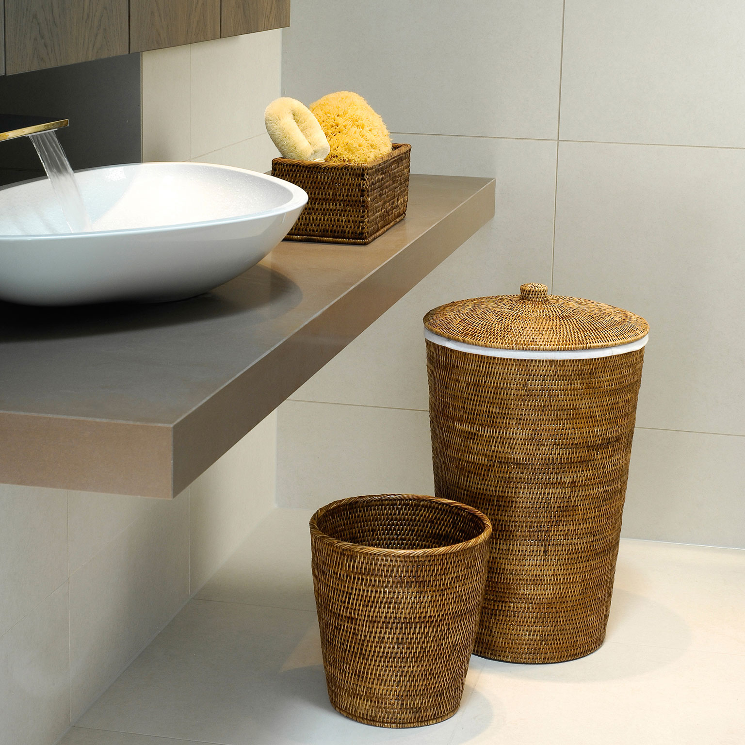 DECOR WALTHER（デコワルター）ラタンシリーズ ランドリーバスケット