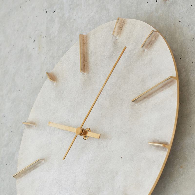 Lemnos（レムノス）Quaint ウォールクロック 斑紋純銀色 | LIVING