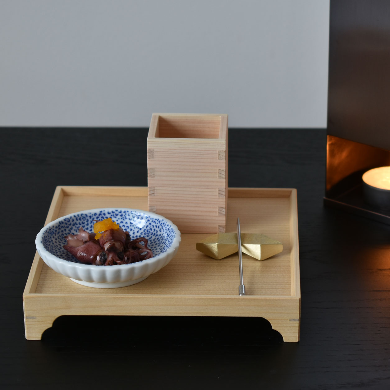 輪島キリモト（ワジマキリモト）あすなろの脚付角皿 | LIVING MOTIF