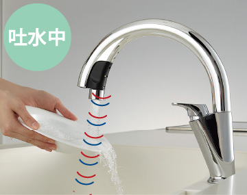 取付工事付 キッチン用タッチレス水栓 ナビッシュ ハンズフリータイプ