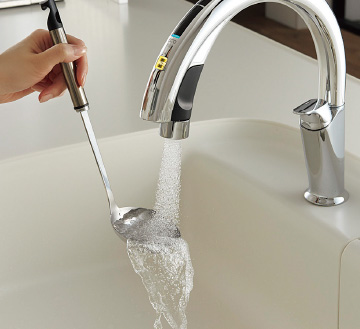 取付工事付 キッチン用タッチレス水栓 ナビッシュ ハンズフリータイプ