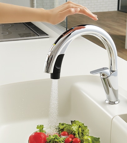 LIXIL | 水栓金具 | ナビッシュ（非接触水栓・タッチレス水栓） | 特長