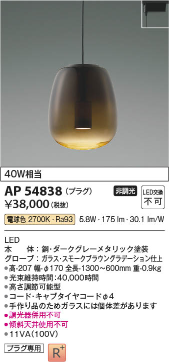 Koizumi コイズミ照明 ペンダント AP54838 | 商品紹介 | 照明器具の