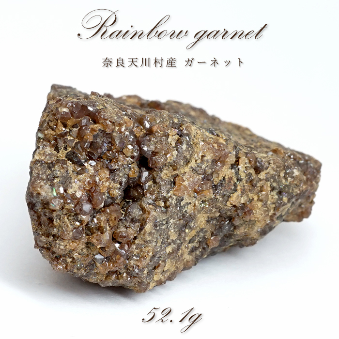 日本銘石協会 正規代理店 ガーネット 吉野郡 灰鉄 イリデッセンス 勇気