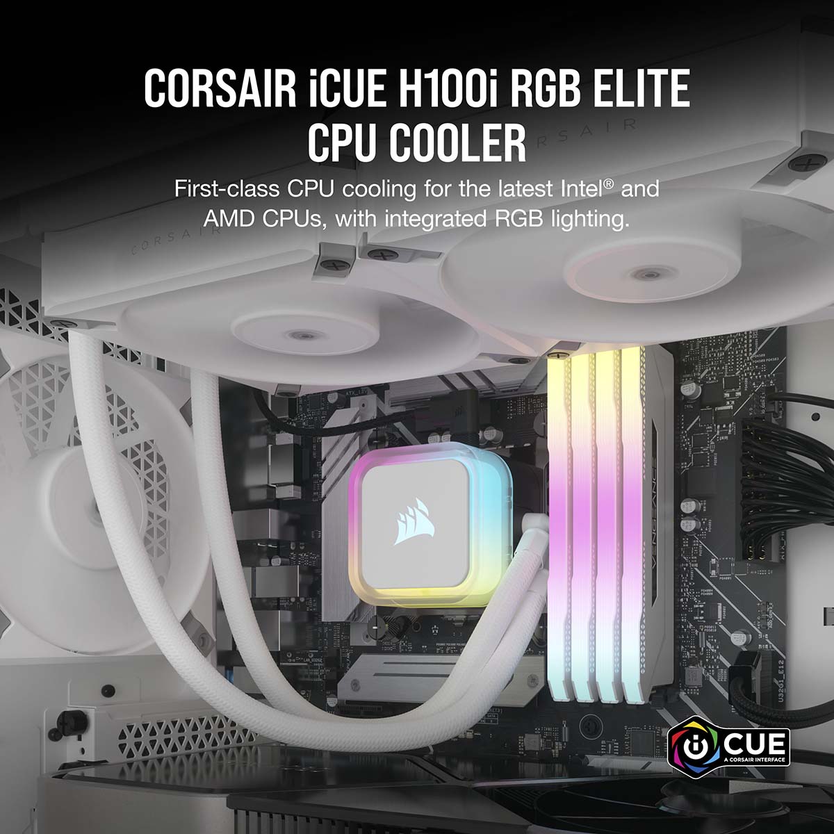 CORSAIR iCUE H100i RGB ELITE WHITE | 株式会社リンクス