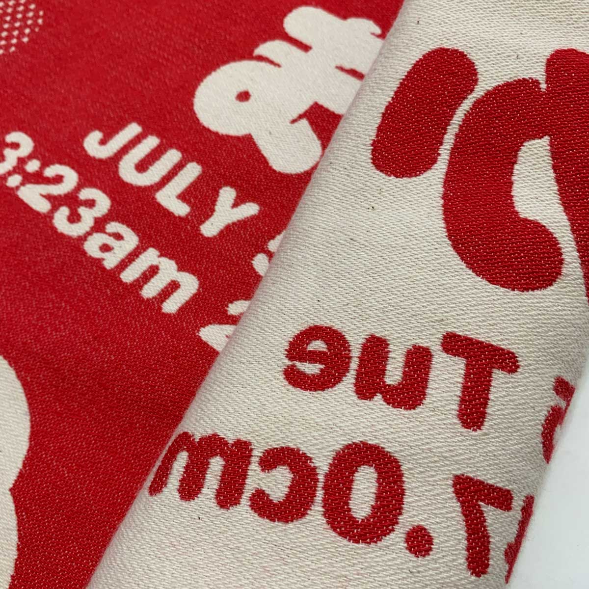 DIESEL】オリジナルロゴ ブランケット（赤白）、専用巾着付き 非売品