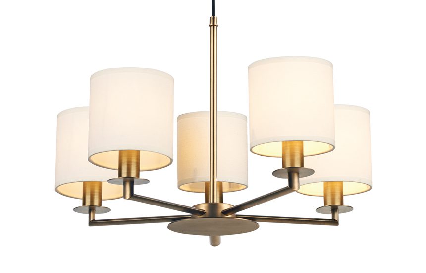 MotoM＞ LEDシャンデリア 5灯 セード付き GCH001-5SD | おしゃれ照明