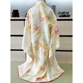 七五三 正絹絞り四つ身着物 絞り 刺繍 長襦袢セット 7歳用 七五三着物