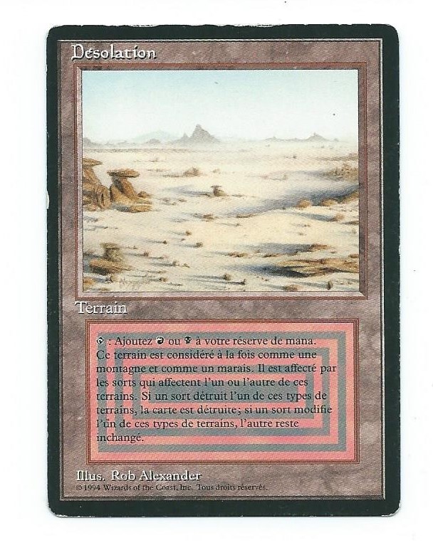 1x FBB Badlands Dual Land | Magic the Gathering | Black Border French