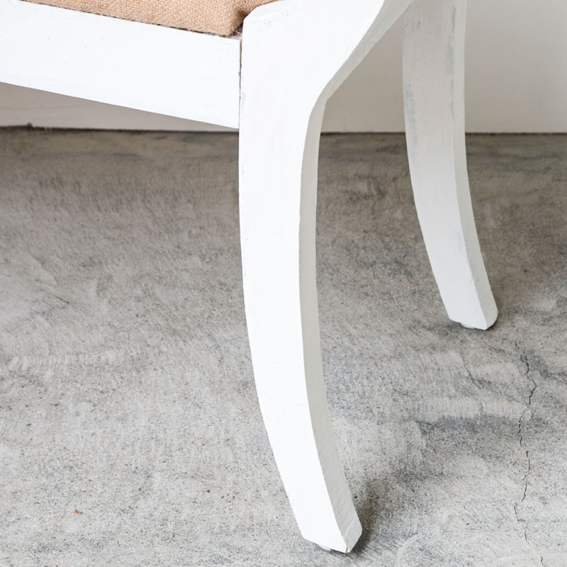 30%OFF展示現品】アンティーク仕上げオフホワイトミニベンチ スツール