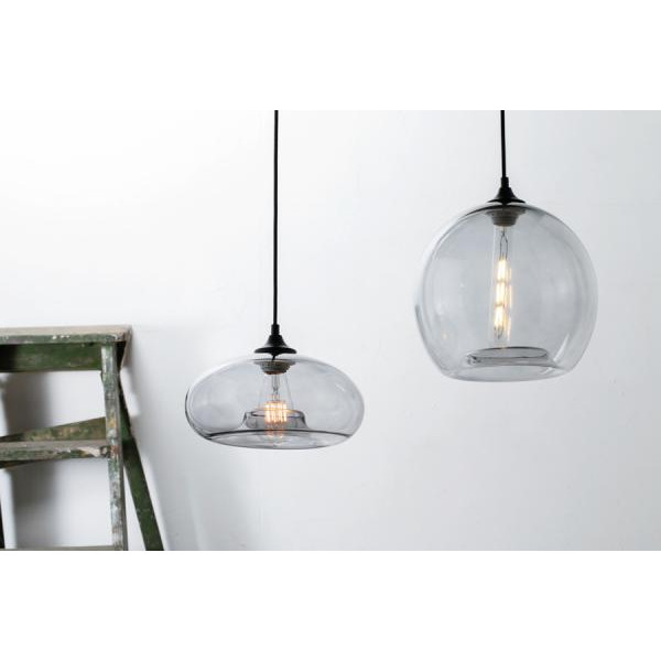 灯具セット】グレーグラスペンダントシェードディスク ※電球なし ※LED