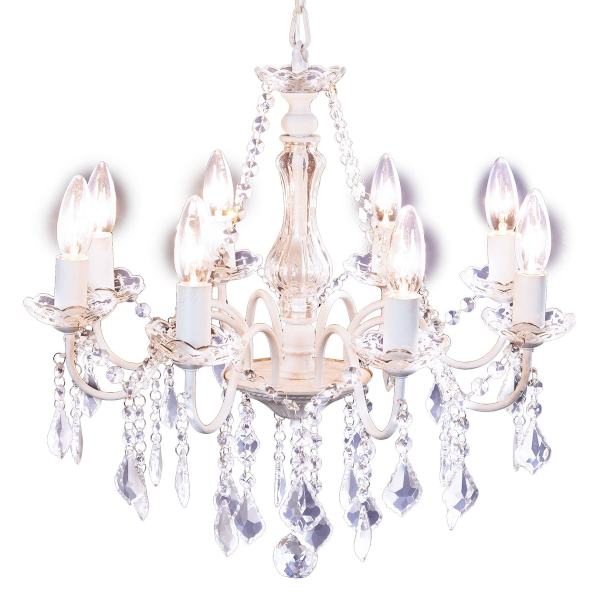 8灯式 ベーシックシャンデリア Basic Chandelier 白熱球 ホワイト