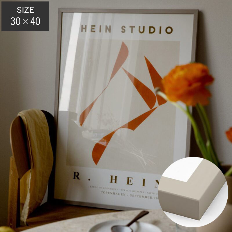 受注販売】THE POSTER CLUB COLOR WOOD FRAME BEIGE 30cm×40cm ザ